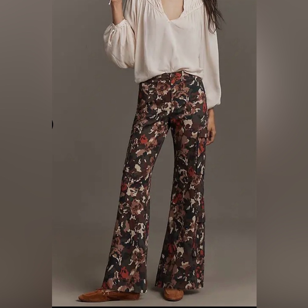 Anthropologie Pilcro Floral Cargo Pants